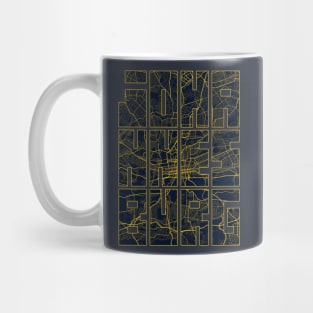 Johannesburg, South Africa City Map Typography - Gold Art Deco Mug